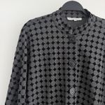 Bryn Walker  Danuta Jacket Womens Large Gray Black Dot Oversized Boxy Lagenlook Photo 1