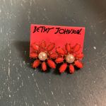 Betsey Johnson Pink and Pearl Earring by Photo 2