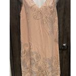 Trina Turk  Coral Pink Metallic Gold Cutout Jacquard Sleeveless Cocktail Dress 2 Photo 0