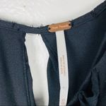 Free People Black Pleated Peplum Hem Open Back Slit Peasant Balloon Sleeves Top Photo 6