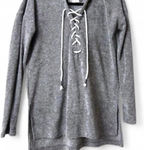 Aeropostale Gray Hoodie S Terry Cloth Lace Up Soft Grunge Y2K Revival Urban Photo 0