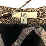 YA Los Angeles  black and animal print high low tank blouse size large Photo 4