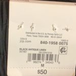 Xersion  Size Medium Open Leg Black Antique Linen Pants. New With Tags. Photo 6