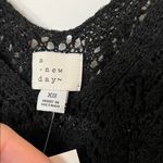 A New Day  Midnight Black Crochet Tank Top Photo 3