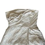 Monique Lhuillier ML x BHLDN Women’s Mallory Jaquard White Strapless Mini Dress Photo 3