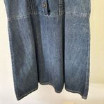 DKNY Denim Small Blue Jean Dress Women's Half Button Up A-Line Knee Length Photo 3
