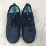 CLOVE Womens Classic Nursing Sneaker Size 8 Comfort Shoe Slip On Navy Aqua Blue Photo 2