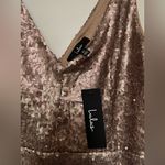 Lulus  Champagne Bronze Sequin‎ Dress - Size XL hoco prom Photo 4