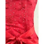 Jessica McClintock Gunne Sax Dress XS Red Strapless Prom Tulle Bow Vintage READ Photo 9