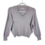 Philosophy Cream Stretchy Tight Knit V-Neck Shorter Fit Pullover Sweater Sz XXL Photo 0