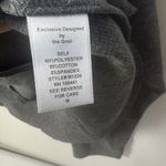 The GREii Top Womens Medium Gray Waffle Knit Heart Embroidered Thermal Lounge Photo 3