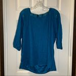 Just My Size JMS Teal Scoop Neck Elbow Sleeve Blouse size 1X Photo 8