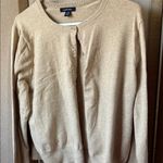 Lands' End  Light Tan Cardigan lp Photo 0