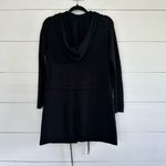 Susana Monaco Women’s Extra Small Black Zip Up Merino Wool Blend Long Line Sweat Photo 3