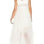 BCBGMAXAZRIA Oly Corset Tulle Gown Gardenia Womens Size 2 Photo 0