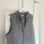 Eileen Fisher Organic Cotton Hemp Vest Gray Easy Fit Cropped Length Size Medium Photo 4