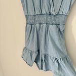 American Eagle Denim Ruffle Jumper Photo 6