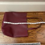 Maroon/Brown Faux Leather Bag Brown Photo 4