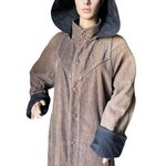 American Vintage Vintage The Membership Reversable Corduroy brown/ black hooded Coat size large Photo 1