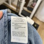 Madewell Linen Blend Popover Shirtdress Shirt Dress Chambray Denim size Medium Photo 8