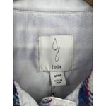 Joie ‎ Blue Red Plaid Shacket Shirt Jacket Snap Button Down Size Medium New Photo 1