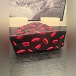 Lips Black & Pink Top Handle Tote Bag Shopper Travel Bag Zippered Pockets Photo 4
