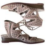 Vince Camuto Like New Leather Rollera Low Wedge Sandals - Wide Width Photo 1