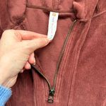 Anthropologie x Daily Practice Brown Velour Corduroy Hoodie XS Photo 3