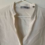 Vince  Cream Textured Blouse 100% Silk Photo 1