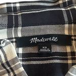 Madewell Black Plaid Shirt Dress Mini Length Short Sleeve Size XS Women's Photo 10