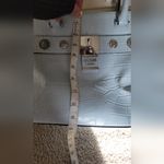 Guess  Anne Marie Faux-Leather Dome Satchel in Light Blue Photo 14