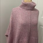 J.Crew  Relaxed Turtleneck Poncho Heathered Wysteria Photo 5