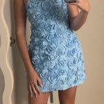 RUNAWAY THE LABEL Bloom mini dress in blue Photo 0