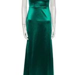 Mac Duggal Ieena for emerald green square neck line long gown dress size 4 Photo 0