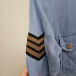 Zadig & Voltaire Jacket Light Blue Military Style Skull Zip Up Patch Casual Photo 5