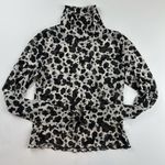 Altar'd State  Sheer Black and White cow print mesh top mock neck Size S layer Photo 4
