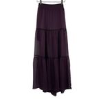 EXPRESS Tiered Maxi Skirt Tulle Chiffon Sheer Purple High Waisted Y2K XS Photo 1