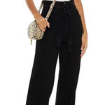 J Brand Gorgeous New Sukey High Rise Wide Leg Tie Waist Black Denim Jeans! Photo 0