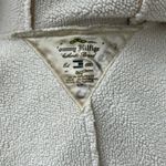 Tommy Hilfiger Y2K Hoodie Jacket Sz S Beige Sherpa Zip Up Pockets 00s Casual Photo 13