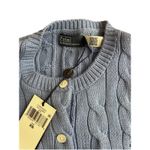 Ralph Lauren Polo  Women’s Cable Knit Cardigan Light Blue – XS AUTHENTIC Photo 3