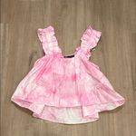 ZARA  Ruffle Tie Dye Poplin Tank Top Photo 2