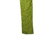 ZARA  Womens Pants Flared‎ Jacquard Trouser Slit Ankle Retro Lime Green Medium Photo 7
