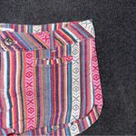Others Follow Y2K Boho Aztec Tribal Stripe Low Rise Micro Mini Shorts Size 25 Festival Core Photo 2