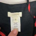 J. Crew Red Black Sleeveless Derby Striped Linen Blend Cocktail Dress Size 0 Photo 6