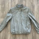 COMINT Genuine Leather Jacket Made in Argentina Size 9/10 Gray Vintage 1980s Photo 0