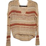 Urban Outfitters UO Sasha Striped Cropped Crochet Sweater Size Small Photo 2