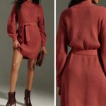 Anthropologie Mock-Neck Sweater Mini Dress WITHOUT BELT, Size S Photo 1