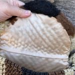 VTG Crocheted shoulder bag satin lined boho festival. Brown Photo 4