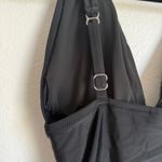 J.Crew NWT  Ruched Plunge One Piece Swim Suit in Solid Black Sz M CI098 Photo 5