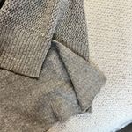 LA Made  Grey Fishermen’s Knit Wool Cashmere Blend Long Sleeve Sweater Size Small Photo 3